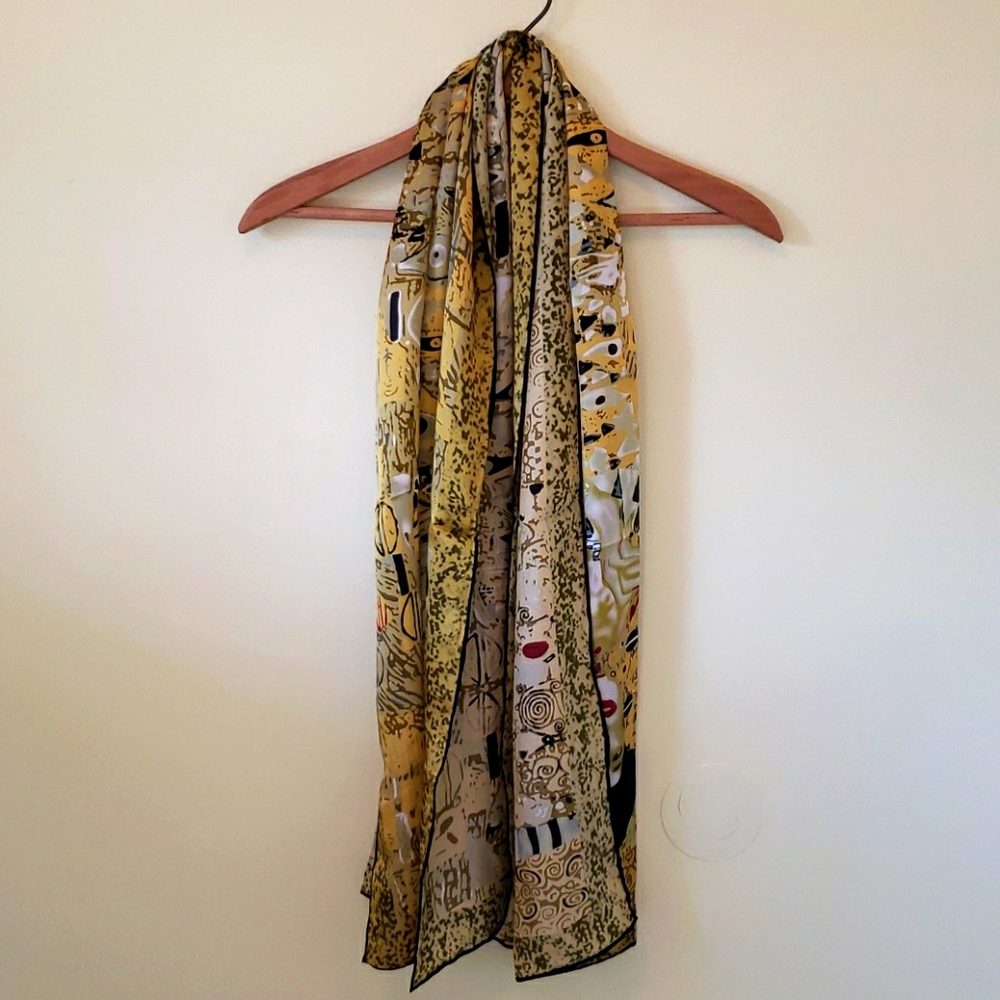 ELEGAN Gustav Klimt's Adele Boch-Bauer Silk Scarf